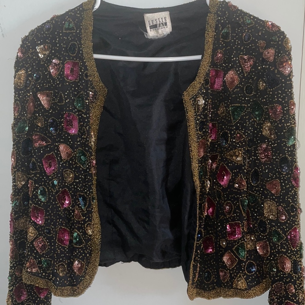 Leslie Faye Evenings Sequin jacket